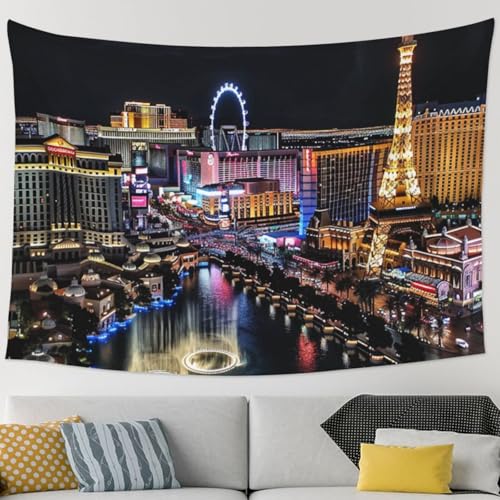 Tapisserie murale Las Vegas 229x152 pour masquer un grand mur blanc