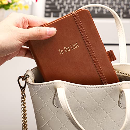 Rettacy To Do List Notepad - Undated Daily To Do List Weekly Planner Note Pad With 100Gsm Thick Paper,192 Pages,Pen Holder,Back Pocket,Hardcover,Portable A6 Size 3.7" X 6.6" #TOP6