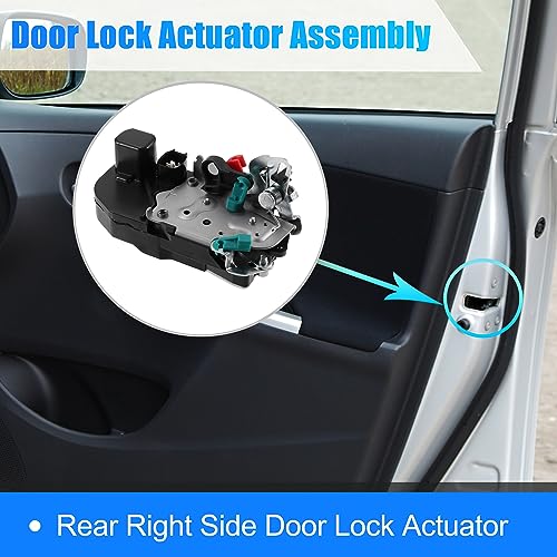 Image of X AUTOHAUX Rear Right Side Door Latch Lock Actuator Assembly for Dodge for Ram 1500 2002-2008 for Ram 2500 2003-2010 931-645 55276794AB 55276794AC