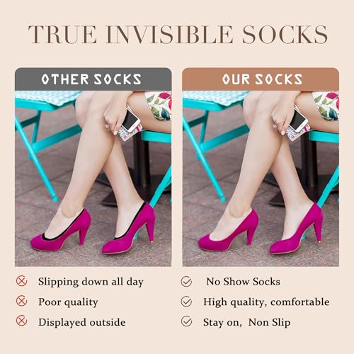 6 Pack No Show Socks Women Thin Socks Low Cut Liner Socks Non Slip Invisible for Flats Boat4
