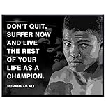 Muhammad Ali Sports Quote Poster - Motivational Wall Art Decor for Home, Office, Gym, Man Cave,...