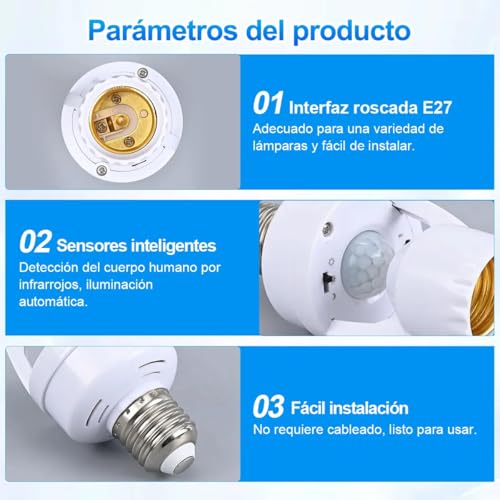 Portalámpara con sensor de luz Voltech 8 Imagen adicional