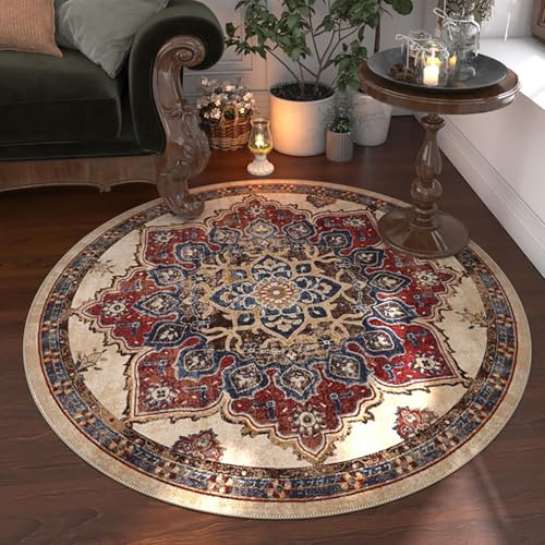 Tapis rond salon antidérapant pour protéger le sol de la salle - 2