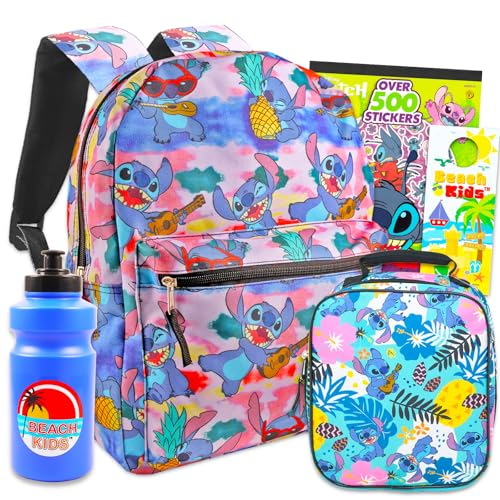 Sac à dos d'école Stitch et kit goûter complet pour les journées de primaire