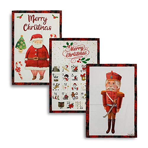 Torchons de Noël lot de 3 casse-noisettes, idée cadeau idéale - 2