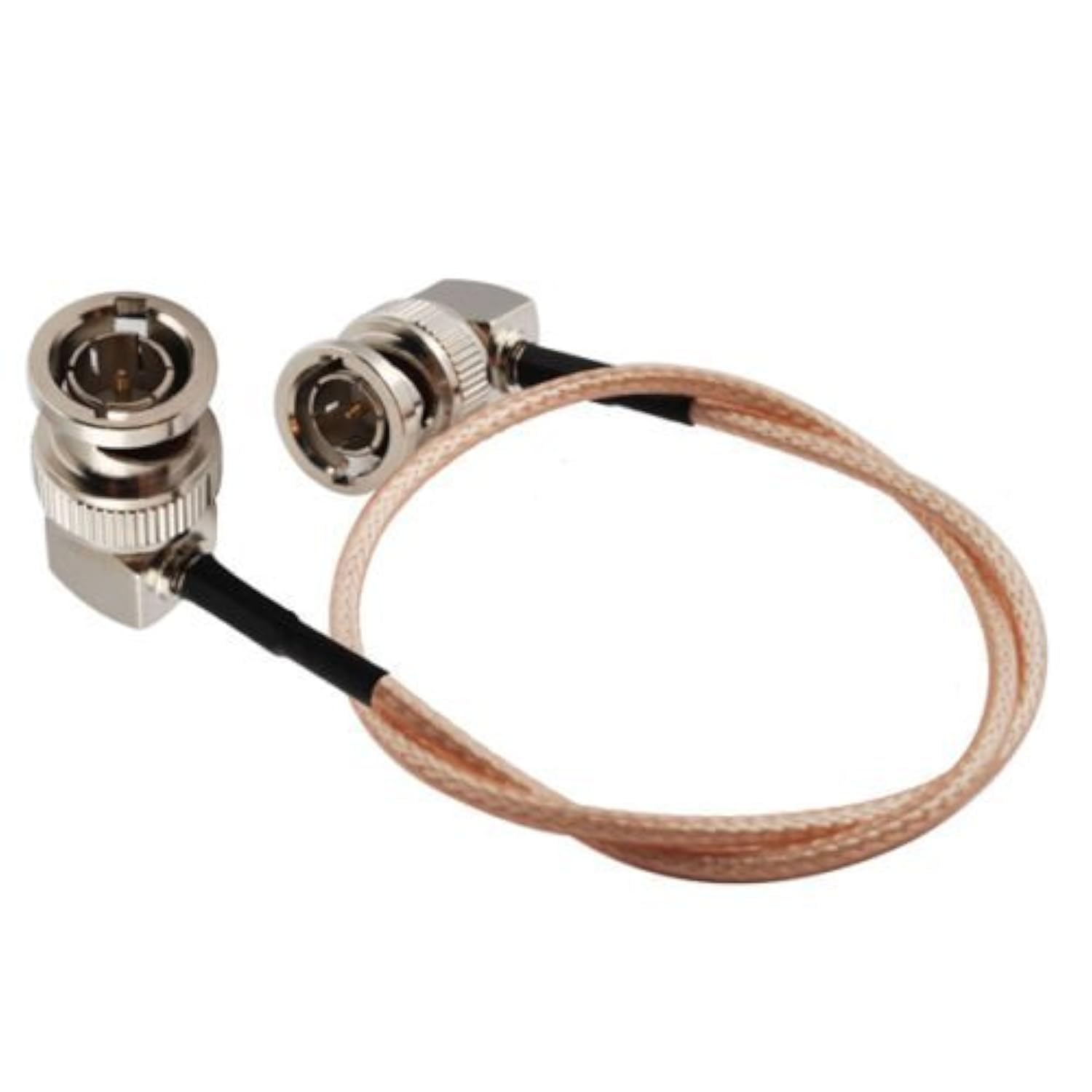 Eonvic 75 Ohm BNC Male Right Angle RG179 Coax Cable for BMCC BMPC Hyperdeck Cameras - 18"(45cm)