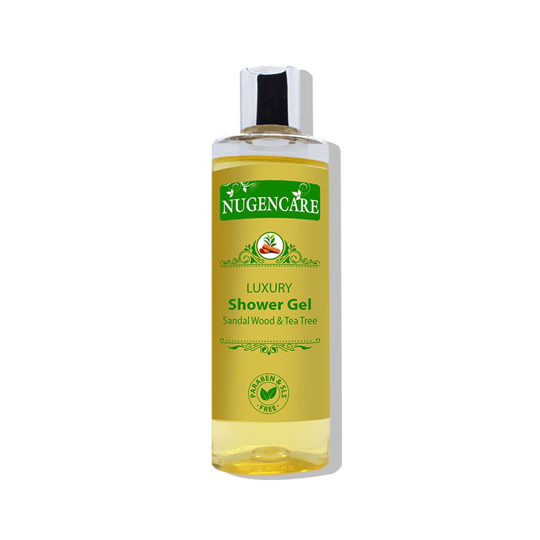 Nugencare Luxury Shower Gel Sandalwood & Tea Tree - No Parabens | No SLS | For refreshed mind and radiant skin | Hydrates & moisturizes | 250ml