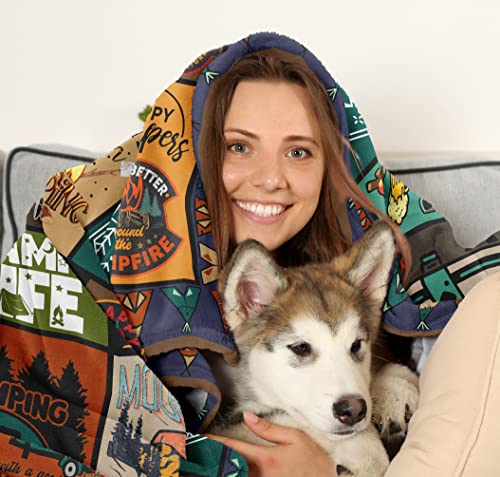 Camping-Blanket-Camping-Lovers-Gift-Ideas-for-Men-or-Woman-Super-Soft-Throws-Flannel-Fleece-Blankets-Gifts-for-Camper-Outdoor-Campsite-Outdoors-RV-Travel-Hiking-Bed-Sofa-Couch-60x50