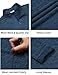 COOFANDY Mens Quarter Zip Pullover Workout Mock Neck Lightweight Long Sleeve Athletic Shirt for Fashion Casual Golf Dark Blue