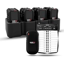 PagerTec TrackStaff V3 Wireless Paging Calling System Server Paging for Restaurants, Hospitals, Office & Hotels, Long Range Pagers Up to 1/2 Miles Set of 16 Pagers