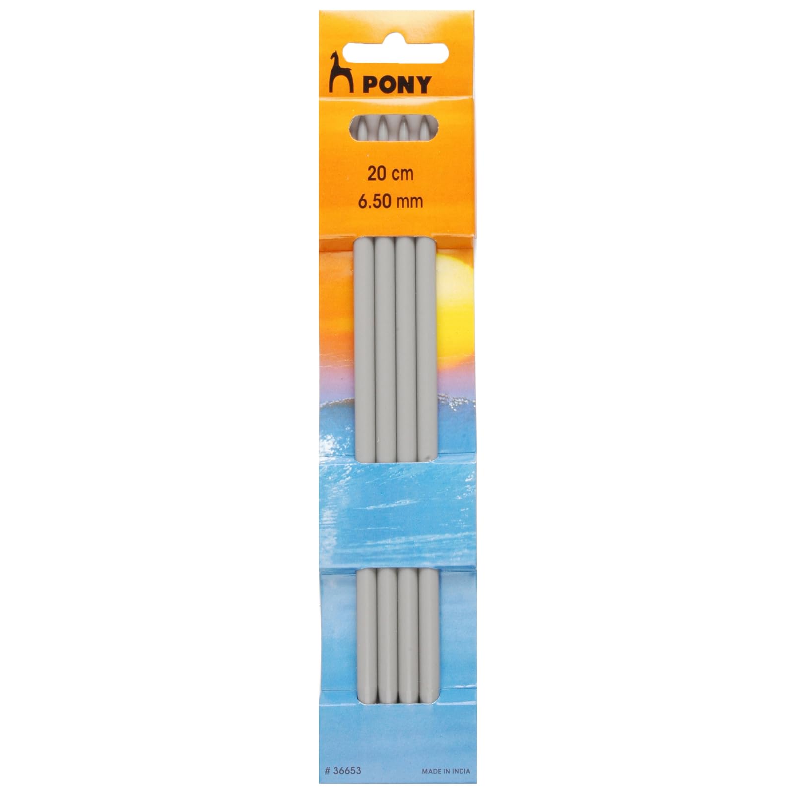 Pony Double Ended Knitting Pins - 20Cm x 6.50mm, Set of 4