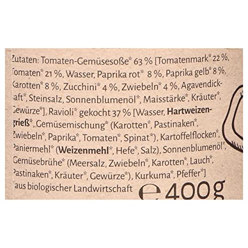 Reichenhof Bio Gemüse Ravioli in Tomatensauce - veganes Fertiggericht, (1 x 400 g) – Bild 4