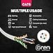 Oren CAT6 50m Ethernet Cable White - Slim - 23 AWG Pure Copper Wire - 250 MHz Bandwidth UTP Internet LAN Network Cable - Halogen Free, Non-Corrosive - Gigabit High Speed Ethernet Cable