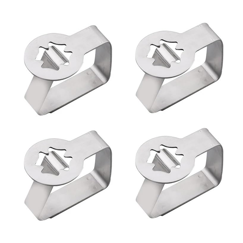 Pinces pour nappe, Clips porte-nappe en acier inoxydable, paquet de 4