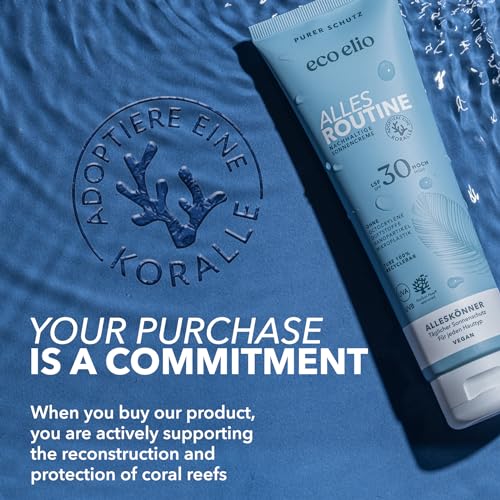 eco elio SPF 30 sustainable sun cream 150ml "Routine Affair" I Sun cream without octocrylene and microplastics I Face sun cream face 30 I Sunscreen no cosmetics fragrance-free I Sun cream body 30 - Image 7