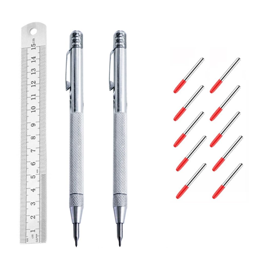 Tuidzljd 2-Pack Marking Pens Tile Glass Metal Plate Marking Pen Suitable for Glass/Ceramic/Metal Plate