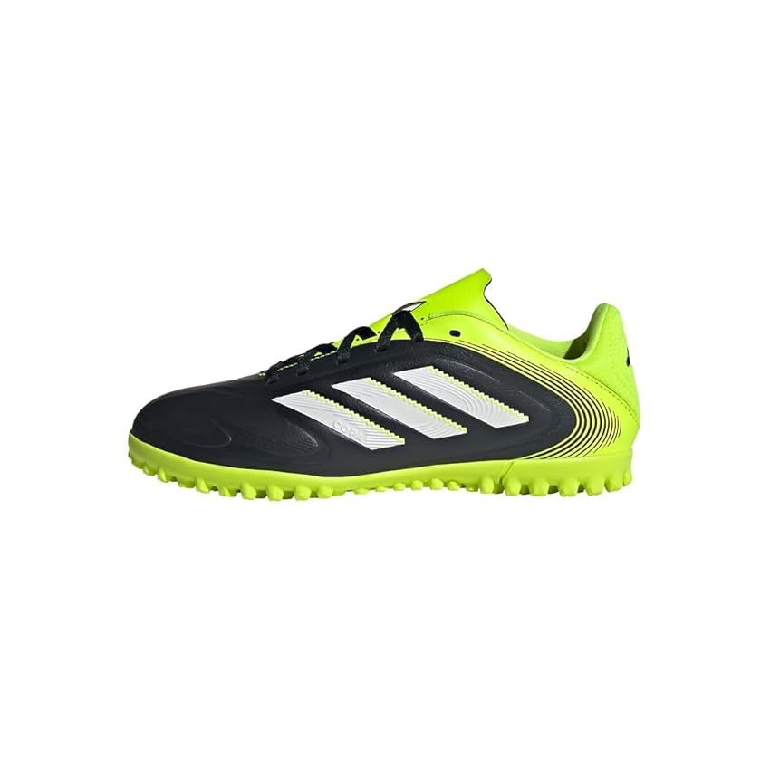 adidas Unisex - Bambini Copa Pure III Club Turf Football Boots Kids, Core Black/Cloud White/Lucid Lemon, 38 2/3 EU
