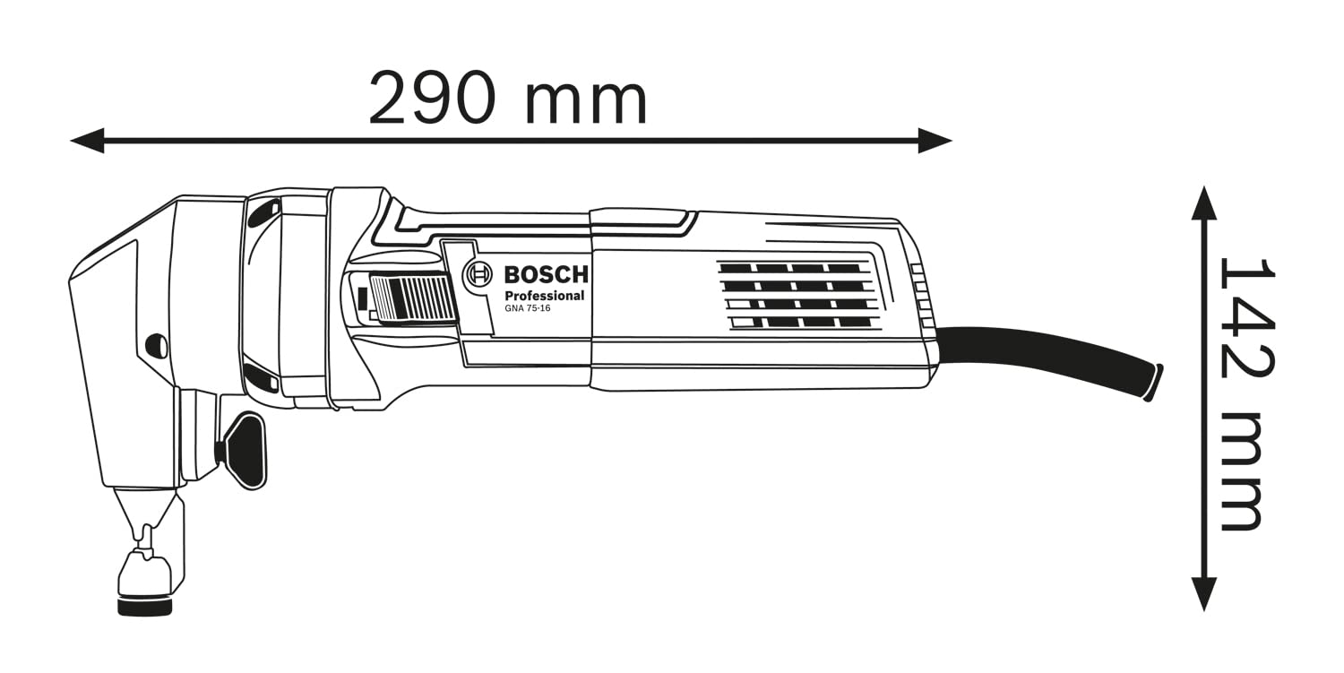 Bosch Professional Nibbler GNA 75-16 (750W, 1.8 kg, accessory pack)
