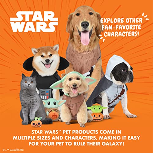 Star Wars: Offizielles Mandalorian Halloween Kostüm für Hunde - Groß, Mehrfarbig, Polyester, Größe L, Kapuze, Umhang, Leinenloch, Maschinenwaschbar, Offiziell Lizenziertes Star Wars Hundekostüm