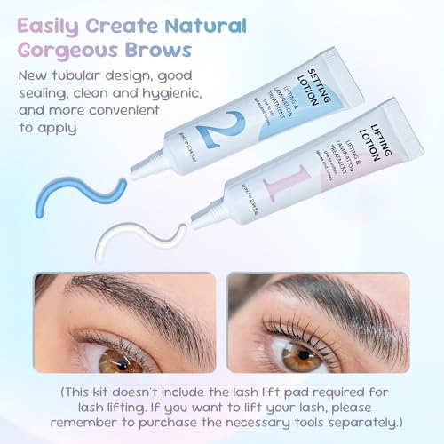 PERMANIA Laminado de Cejas, Brow Lamination Kit, Lifting Pestañas y Cejas Naturalmente Hermosas en Casa, Ingredientes Suaves, Fácil de Usar para Principiantes y Salones (sin ESSENCE) - imagen 3