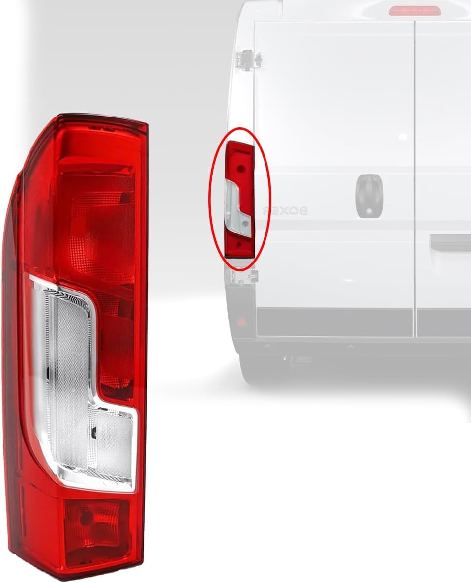Fanale Faro Posteriore Fanalino Stop Destro Sinistro o Coppia per Boxer, Ducato, Jumper dal 2014 in poi e Movano dal 2022 in poi Senza Portalampada (Posteriore sinistro)