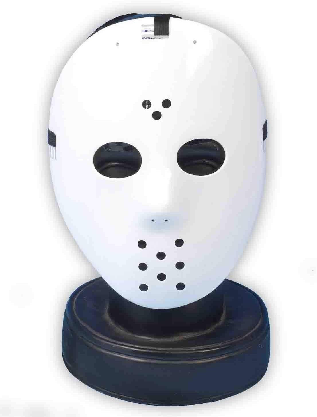 Halloween Horror Hockey Half Face Mask with Long Cape Scary Party Outfit (Hockey Mask)