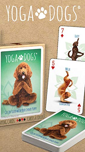 Baraja para póker Yoga Dogs con 54 cartas ilustradas miniatura 2
