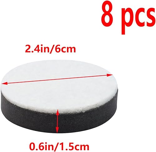 Miniatura 2 de Antrader Elevadores de muebles de forma redonda autoadhesivos, elevadores de mesa, sofá y gabinete, añade altura de 0.6 pulgadas, color negro