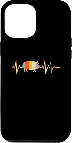 Vista 13 de iPhone 12 mini heartbeat pig farmer pig farmer heart line Case