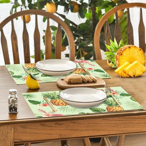 Charoup DISPOSABLE PAPER PLACEMATS 50 Pcs Paper Disposable Placemats Fruit Patterned Placemats Disposable Pineapple Colorful Table Mats 16X11 Inch thumb #6