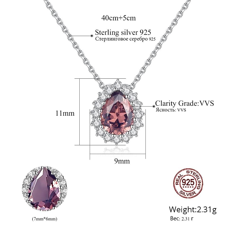 Collane con pendente a goccia d'acqua 925 da donna