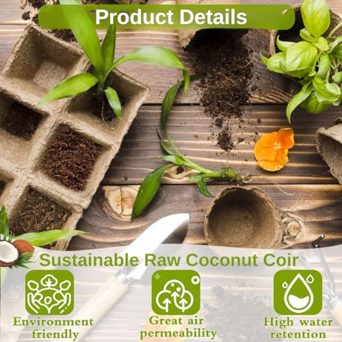 Image of ecofynd Cocopeat Coin, Coir Disc for Potting Soil Mix, Seedling & Plant Starter (10MM, Pack of 10)