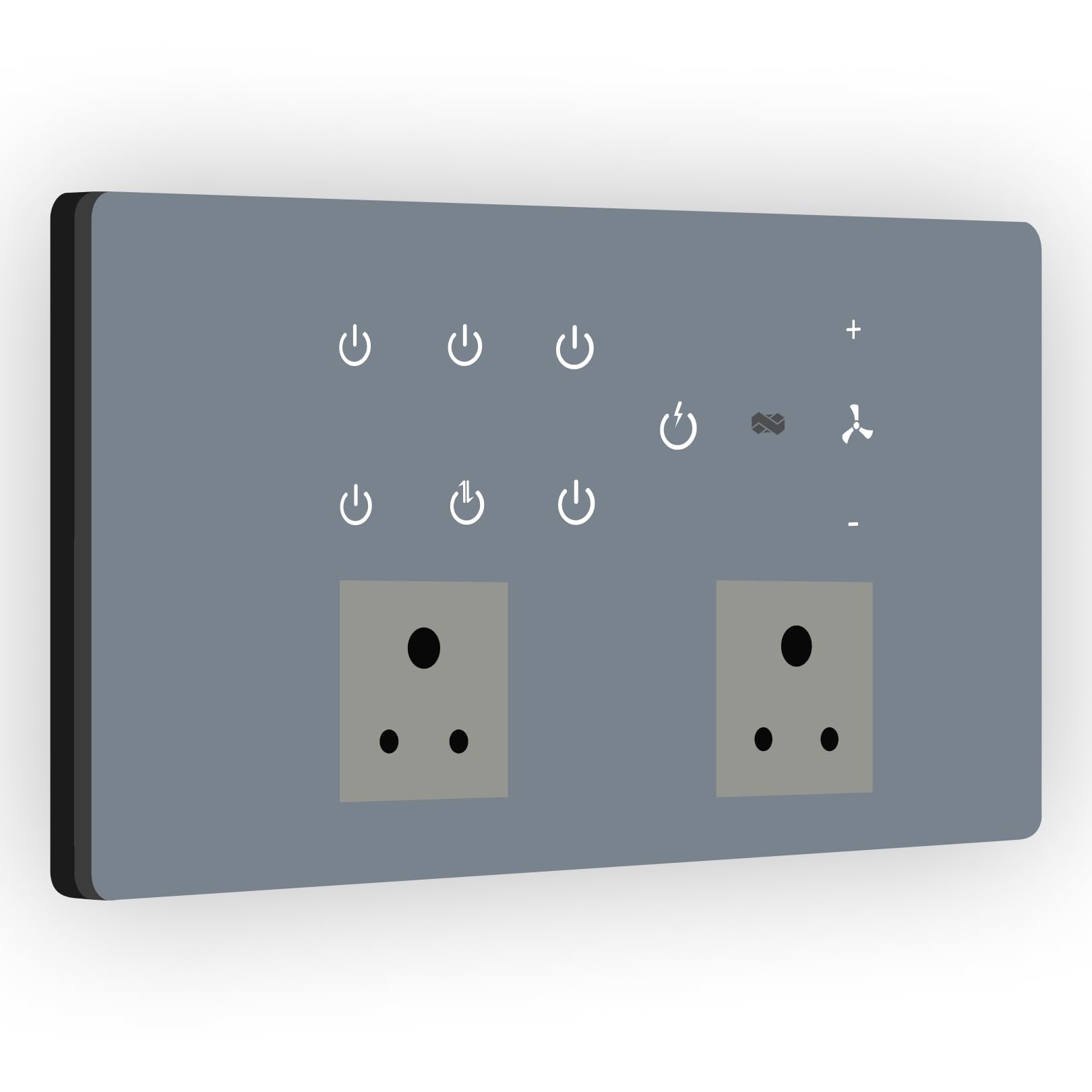 IOTICS Smart Wifi Switch Board: 7 x Switch, 1 Fan & 2 Smart Plug Module. Touch Control, Remote, App Control. Voice Control with Alexa & Assistant. Smart Touch Switch Board For Home Automation (Grey)-image-22