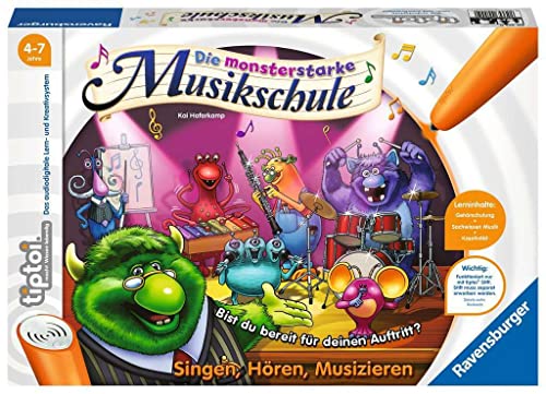 Ravensburger Tiptoi Spiel 00555 Monsterstarke Musikschule - Lernspiel Ab 4...