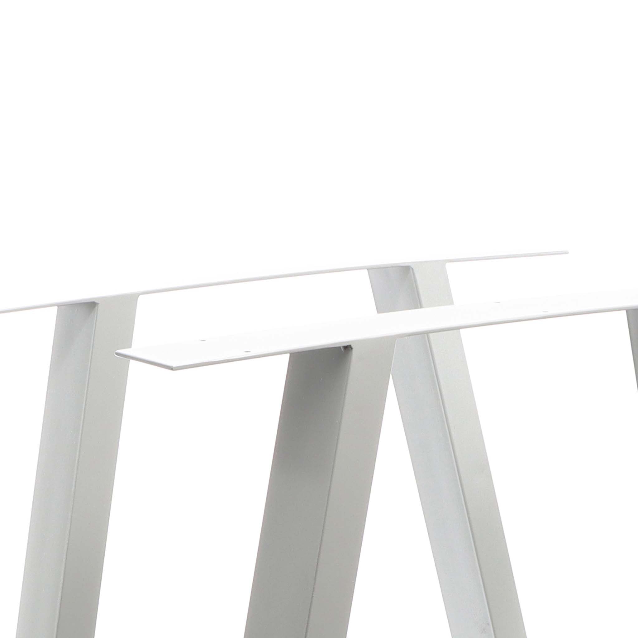 XPOtool Wiltec Tischbeine 2er Set aus Stahl 70x72cm Grau in A-Form Industrial Vierkantrohr Tischkufen Tischgestell Tischuntergestell Möbelkufen