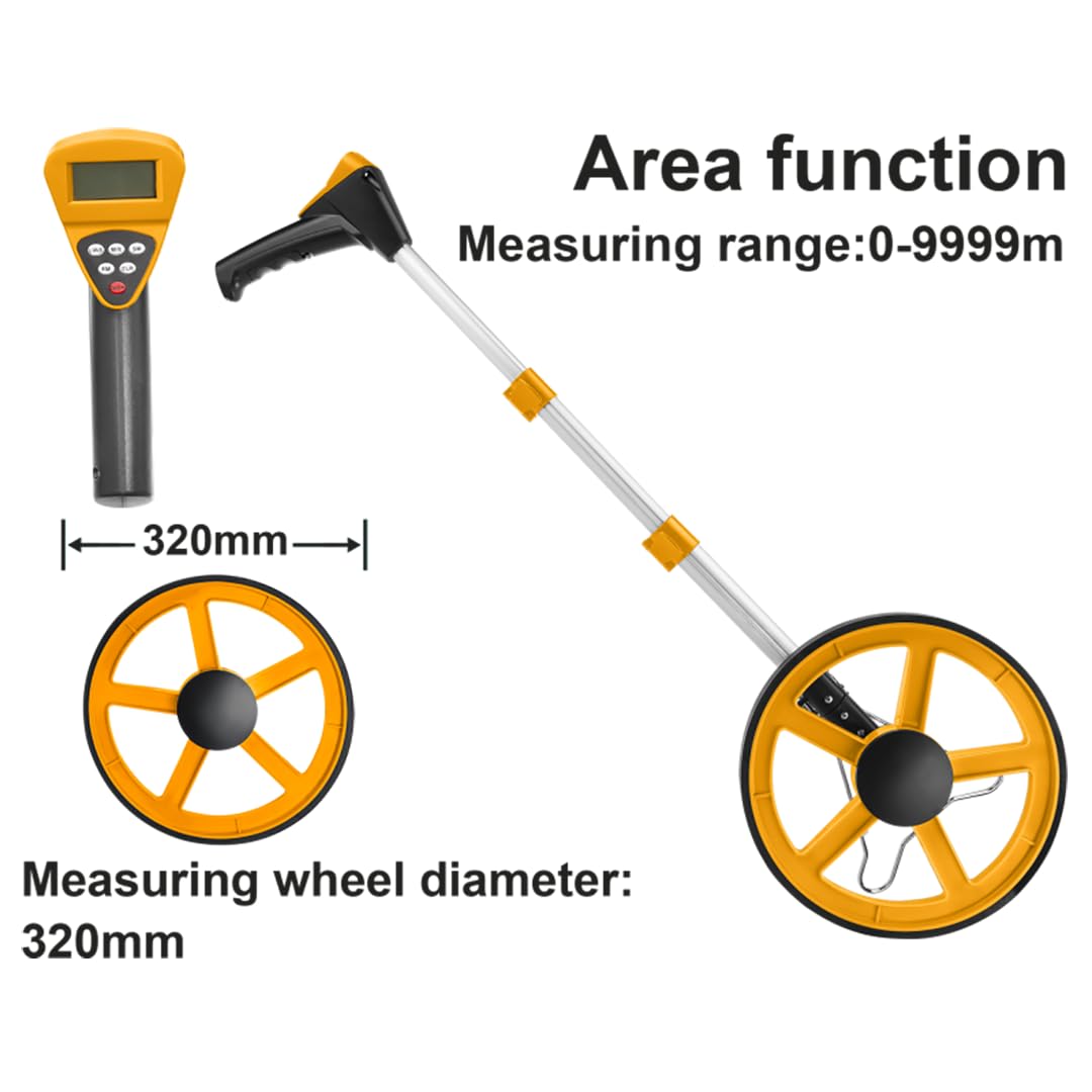 Ingco Hdmw23 Rotella Metrica Digitale Odometro Stradale Misuratore Ad Anello Ruota 99999 Mt