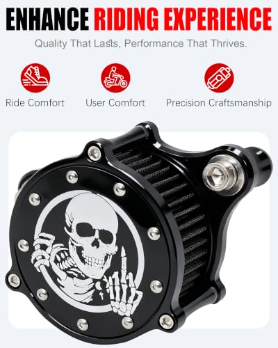 Image of TDZ 2PC Air Cleaner Intake Filter Kit for 2004-2022 Harley Sportster Iron 883 Dark Custom XL883 XL1200 XL1200L XL1200X Forty Eight