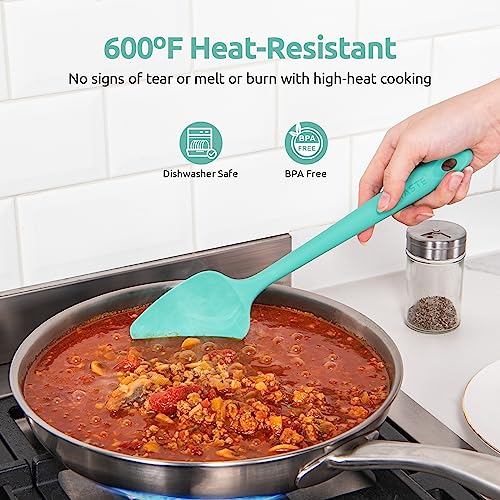 Utastesiliconespatulasetwith600degreesfahrenheitheatresistanttealaquasky Urban Country Home Decor U taste silicone spatula set with 600 degrees fahrenheit heat resistant tealaqua sky urban country home decor