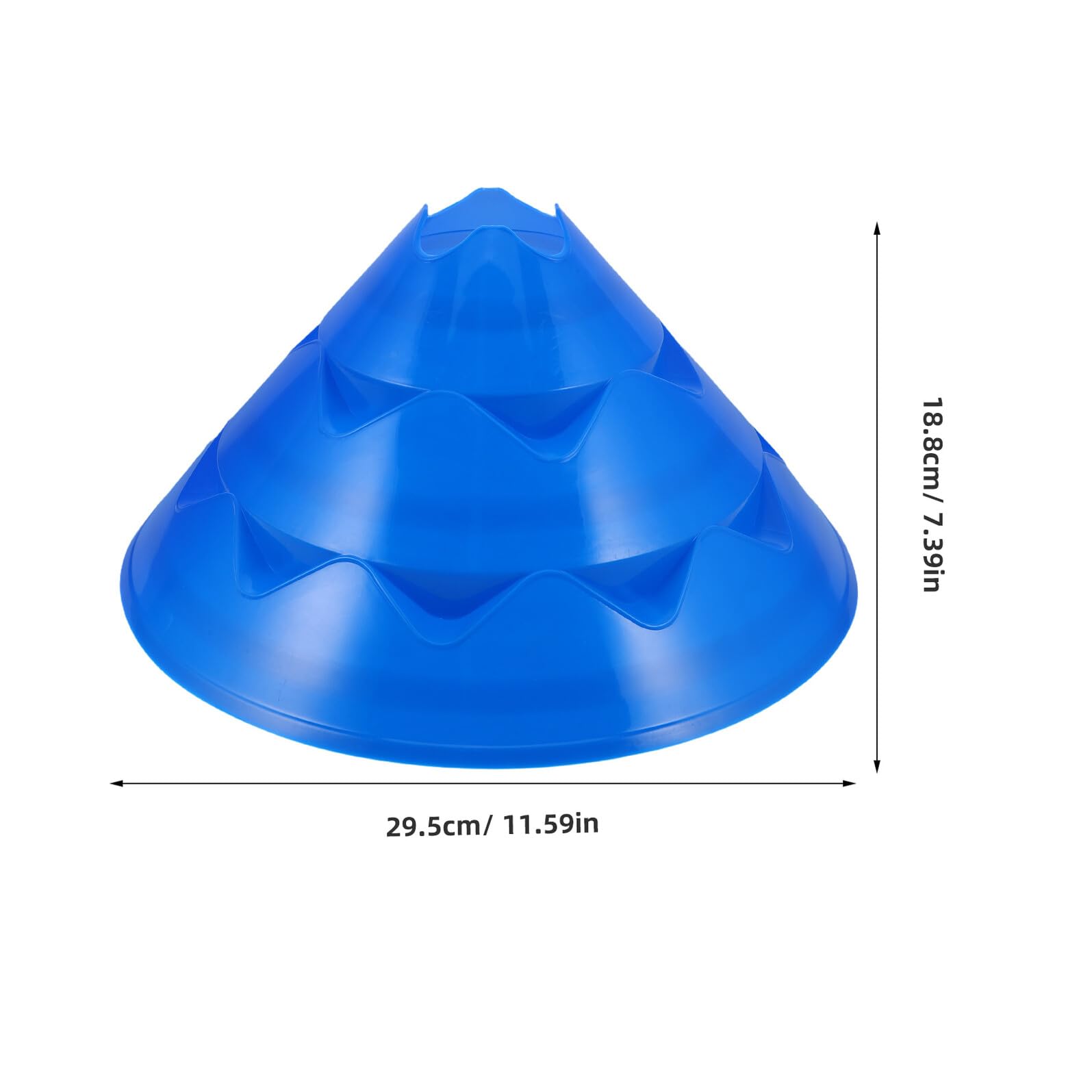Homoyoyo Cone per Allenamento Sportivo in PE 6pezzi Blu per Calcio e Basket, Allenamento velocità e Drill Multisport