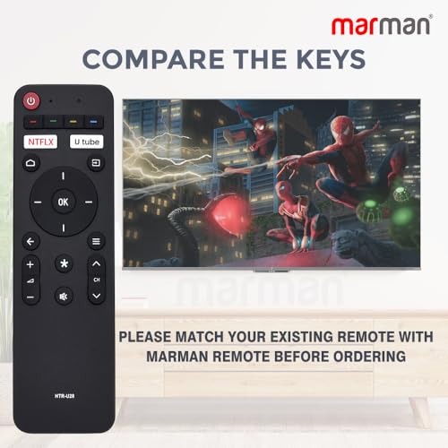 Image of marman Compatible with Haier Tv Remote Control Model HTR-U28 Suitable for LED UHD HD Smart Android TV Non Voice Command - Pairing Not Required - Match Key by Key with Existing Model Remote