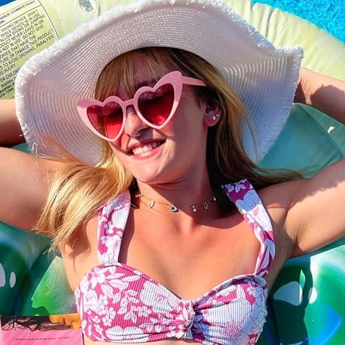 Matcheck 10 Pack Heart Shaped Sunglasses Womens Cat Eye Heart Glasses Bachelorette Party Favors Wedding Supplies Bulk Eyewear2