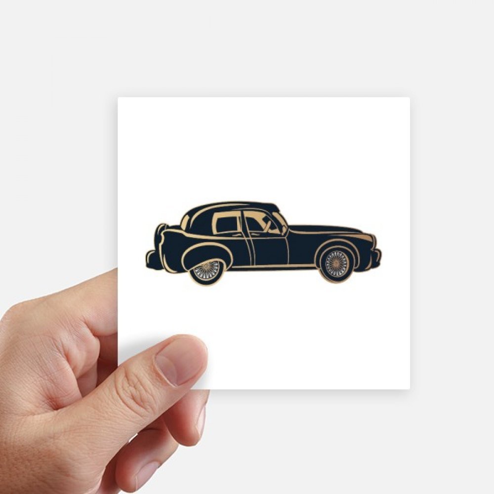 Autocollants voiture classique au fini silhouette noire, décoration géométrique de qualité
