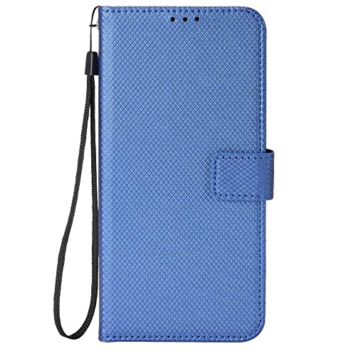 KNOXS Funda HTC Wildfire E3 Lite New Edition,Carcasa Libro Tapa Silicona Cuero Cartera Case Flip Leather Wallet Slim Bumper Antigolpes Cover para Movil HTC Wildfire E3 Lite (Azul)