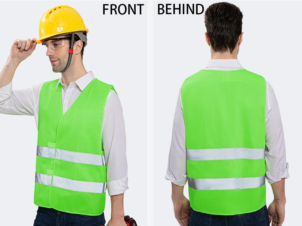 Gilet de Sécurité, 10PCS Gilet de Sécurité Réfléchissant, Gilet Réfléchissant,Gilet De Sécurité Haute Visibilité, Gilet Réfléchissant de Voiture,pour Conducteurs Travailleurs Unisexe