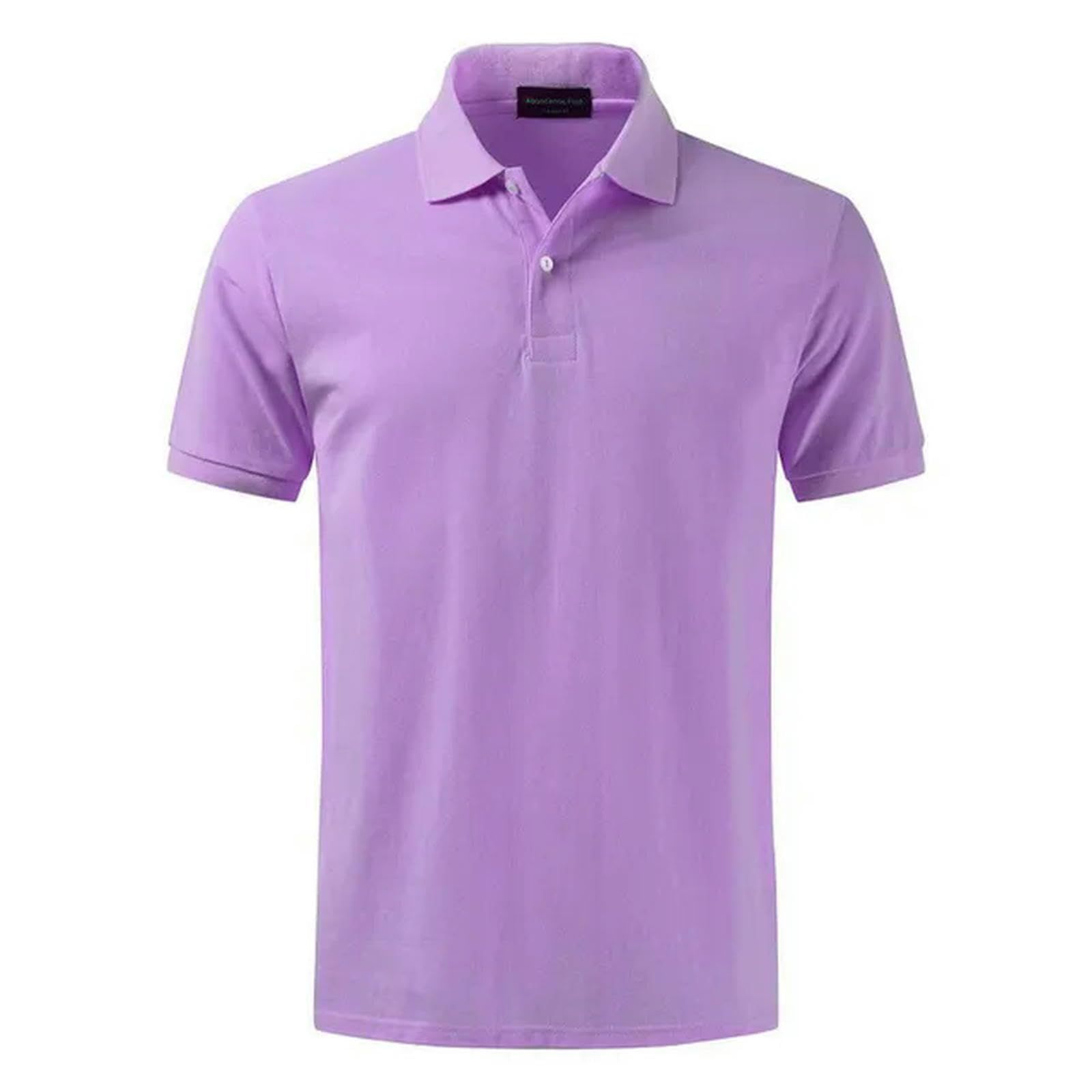 TEidea Męskie T-shirty Moda Dopasowana Koszula Z Krótkim Rękawem Casual Lapel Męska Bawełniana Koszulka, a, M