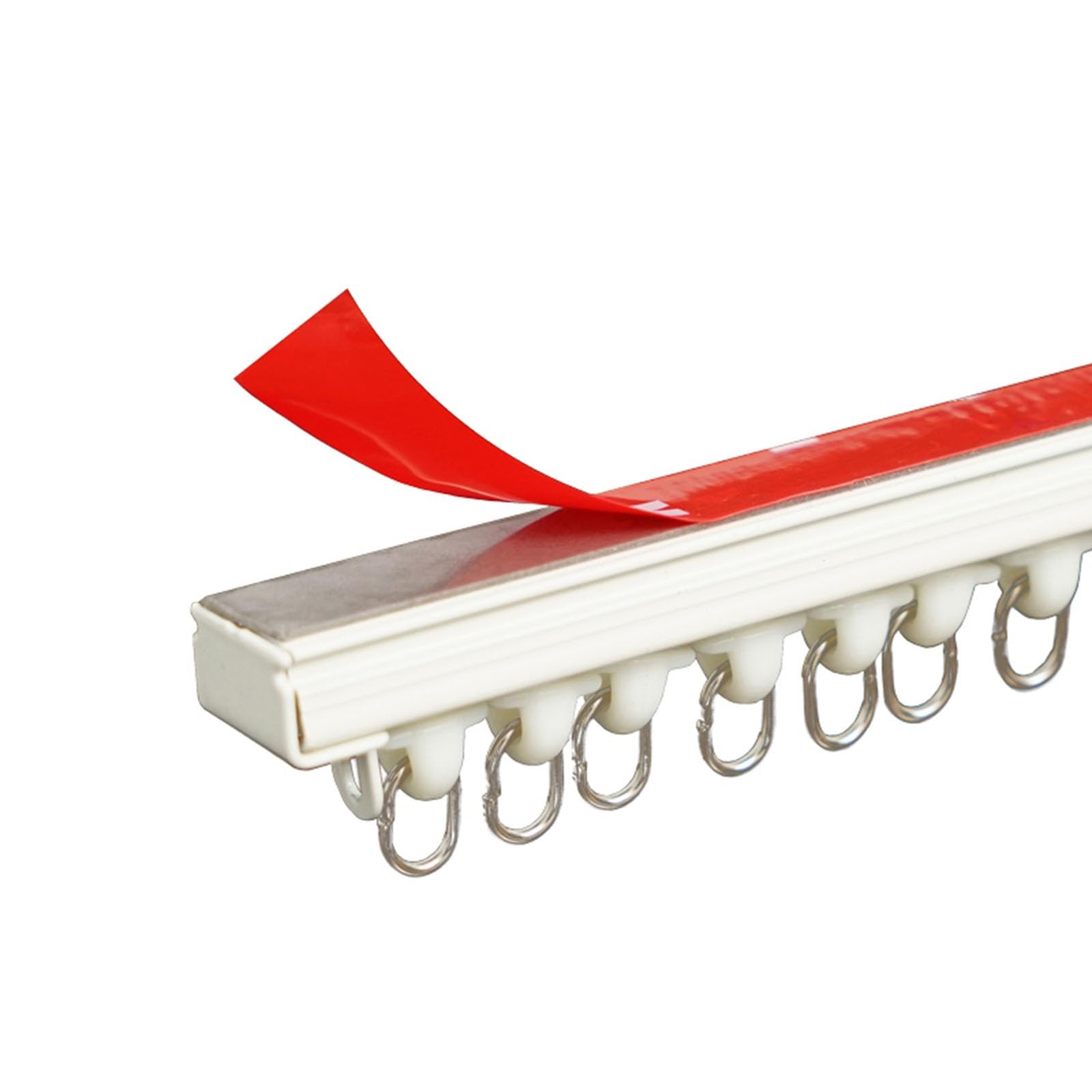 Self Adhesive Curtain Track 40cm/50cm/60cm/70cm/80cm/90cm/100cm/110cm/120cm/140cm/150cm/160cm/180cm/200cm Room/Dividers/Ceiling Curtain Rail Set(2.30ft/70cm)