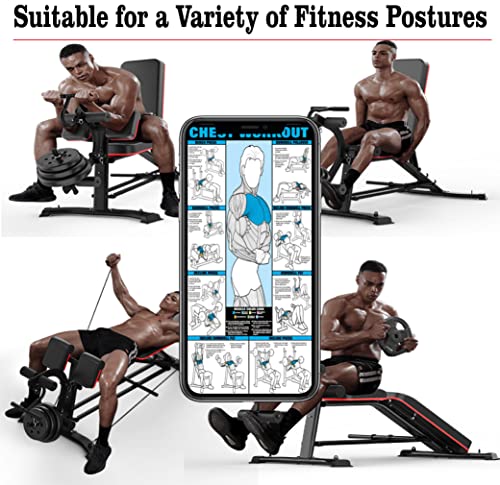 Utility Weight Bench With Leg Extension - Multi-Position Adjustable Bench For Strength Training, Dumbbell Exercise And Ab Workouts #TOP5