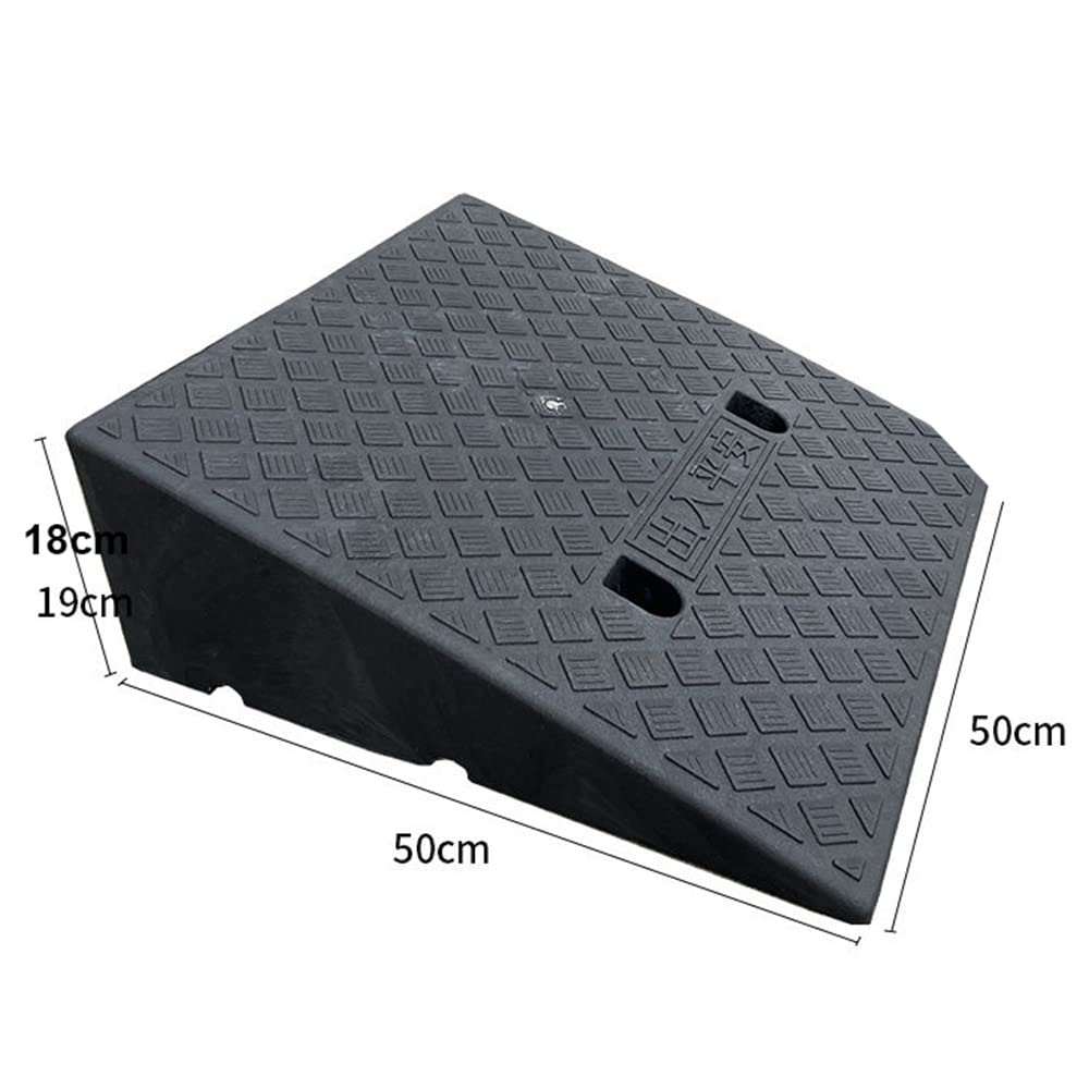 Rampa para silla de ruedas, rampa portátil de goma resistente con superficie antideslizante, adecuada para altura de 7 pulgadas