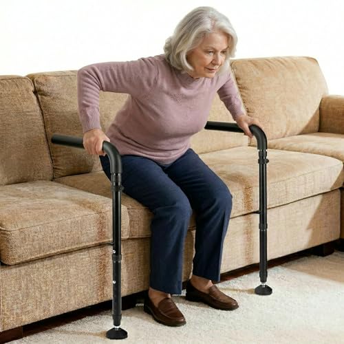 NIMOOD L2 Stand Assist Aid for Elderly Disabled Mobility Standing Assist Rail for Sitting Standing Flexible in Width Height Support Legs for Chair Couch Assist Grab Bar Elderly Assistance