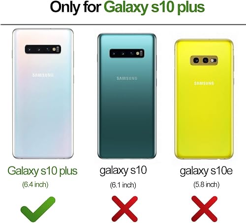 Miniatura 2 de BuumHuum Funda para Samsung Galaxy S10 Plus con diseño de mariposa de cristal con purpurina, protección completa para adolescentes y niñas, adultos,